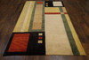 Modern Carved Geometrical Design 5'0"x8'0" Hand-knotted Rug -W857