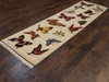 Modern Butterfly Design 2'6" x 8'0'' Hand knotted Rug - w11019
