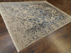Transitional Silk Broken Design High-Low Carved 8'0"x10'0" Hand-knotted Rug -w11152