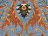 Transitional Ikat Design Natural-dye 4'0"x6'0" Hand-knotted Rug -w373