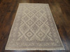 Tribal Kazak So' White Wash 4'0"x6'0" Hand-knotted Rug -w11351