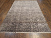 Transitional Damask Design High Low 6'0"x9'0" Hand-knotted Rug -w721
