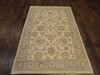Oushak Chobie White Wash 4'0"x6'0" Hand-knotted Rug -w624