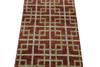 Modern Gemotrical Design Wool Hand Knotted Rug 2x4 - w5005