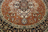 Tribal Indo Heriz Wool Hand Knotted Rug 7.7x7.7  -w20270