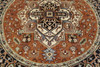 Tribal Indo Heriz Wool Hand Knotted Rug 7.7x7.7  -w20270