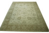 Oushak Whitewash Chobie Wool Hand Knotted Rug 9.9x12.9 -w5019