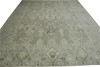 Oushak White wash Chobie Wool Hand knotted Rug 9.0x12.0 - w5063