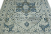 Tribal Silverwash Heriz Design Viscose Hand knotted Rug 9x12 - w2337
