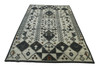 Tribal Morrocan Flatweave Wool Hand Knotted Rug 5.0X8.0 - w20043