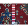 Kazak Wool Hand Knotted Rug Red Ivory 3.4X4.9 -O050651