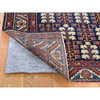Antique Wool Hand Knotted Rug Blue Red 4.4X5.9 -O045938