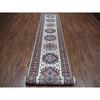 Kazak Wool Hand Knotted Rug Ivory Red 2.10X19.1 -O050822