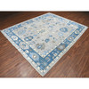 Oushak And Peshawar Wool Hand Knotted Rug Grey Blue 8.1X9.9 -O051609