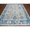 Oushak And Peshawar Wool Hand Knotted Rug Grey Blue 8.1X9.9 -O051609