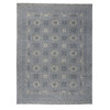 Oushak And Peshawar Wool Hand Knotted Rug Grey No Border 8.10X11.8 -O052439