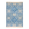 Oushak And Peshawar Wool Hand Knotted Rug Blue No Border 6.0X8.9 -O052485