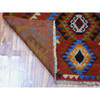 Tribal & Geometric Wool Hand Knotted Rug Multicolored No Border 3.9X6.0 -O053143
