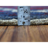 Tribal & Geometric Wool Hand Knotted Rug Blue No Border 3.8X5.7 -O053276