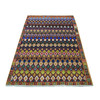 Tribal & Geometric Wool Hand Knotted Rug Multicolored No Border 4.3X6.1 -O053302