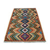 Tribal & Geometric Wool Hand Knotted Rug Orange No Border 3.9X6.3 -O053318