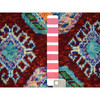Tribal & Geometric Wool Hand Knotted Rug Red Blue 6.9X8.7 -O053348