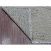 Flat Weave Wool Hand Woven Rug Grey Tidal Foam 3.1X14.0 -O053819