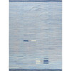 Flat Weave Wool Hand Woven Rug Blue No Border 10.5X13.10 -O060108