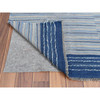 Flat Weave Wool Hand Woven Rug Blue No Border 6.1X9.1 -O060109