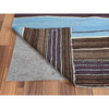 Flat Weave Wool Hand Woven Rug Brown No Border 10.5X14.0 -O060042