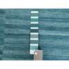 Flat Weave Wool Hand Woven Rug Teal No Border 9.5X11.9 -O060058