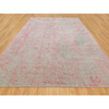 Hand-Loomed Wool & Art Silk Hand Loomed Rug Pink No Border 10.0X14.1 -O058581