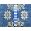 Kazak Wool Hand Knotted Rug Blue Ivory 2.6X9.7 -O054621