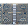 Kazak Wool Hand Knotted Rug Grey Ivory 2.6X9.4 -O054612