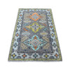 Kazak Wool Hand Knotted Rug Grey Ivory 3.3X5.0 -O055555
