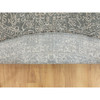 Modern and Contemporary Wool & Art Silk Hand Loomed Rug Grey No Border 8.0X8.0 -O058601