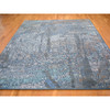 Modern and Contemporary Wool & Silk Hand Knotted Rug Blue True Navy 9.0X12.0 -O059057