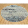 Modern and Contemporary Wool & Silk Hand Knotted Rug Grey No Border 12.0X12.0 -O058515