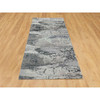Modern and Contemporary Wool & Silk Hand Knotted Rug Grey No Border 2.8X7.8 -O058458