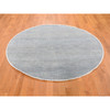 Modern and Contemporary Wool & Silk Hand Knotted Rug Grey No Border 6.0X6.0 -O059333