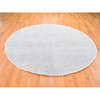 Modern and Contemporary Wool & Silk Hand Knotted Rug Grey No Border 7.10X7.10 -O059315
