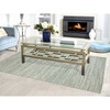Modern and Contemporary Wool Hand Loomed Rug Green No Border 6.0X9.0 -O058391