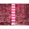 Overdyed & Vintage Worn Wool Hand Knotted Rug Pink No Border 5.5X9.4 -O059191