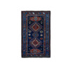 Antique Wool Hand Knotted Rug Blue Blue 6.2X9.9 -O078060