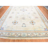 Antique Wool Hand Knotted Rug Ivory Ivory 13.9X23.5 -O080701