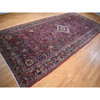 Antique Wool Hand Knotted Rug Red Blue 9.0X19.4 -O078173
