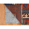 Antique Wool Hand Knotted Rug Red Denim Blue 6.10X9.3 -O078056