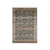 Fine Oriental Silk Hand Knotted Rug Blue No Border 4.1X6.0 -O075436