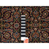 Fine Oriental Wool & Silk Hand Knotted Rug Black Red 5.2X7.1 -O062341