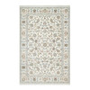 Fine Oriental Wool & Silk Hand Knotted Rug Ivory White 6.0X9.0 -O090897